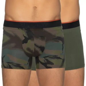 Boxer Superdry Pack x2 front logo Homme Camouflage S