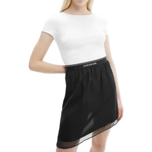 Robe Calvin Klein Classic gold Femme Blanc XS
