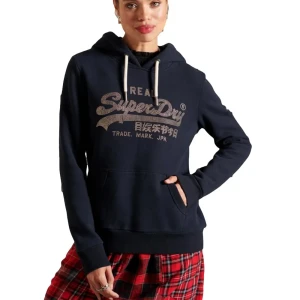 Sweat Superdry Original vintage Femme Bleu XXS