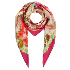Foulard Guess Flowers Femme Rose Taille unique