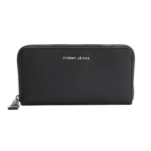Portefeuille Tommy Jeans Pu large Femme Noir Taille unique