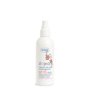 mleczko dla dzieci wodoodporne SPF 30 spray ochrona wysoka UVA+UVB Ziaja