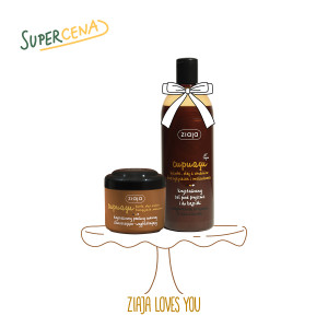 duet cupuacu krystaliczny żel pod prysznic i do kąpieli + cupuacu krystaliczny peeling cukrowy złuszczająco-wygładzający Ziaja