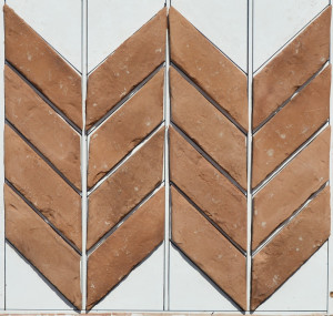 Alter Ziegel Diagonale-Kollektion Klein (1m2) - Beige/braun - Links