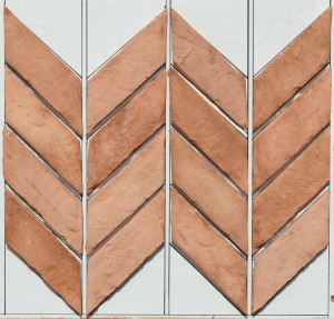 Alter Ziegel Diagonale-Kollektion (1m2) - Naturell hell - Links