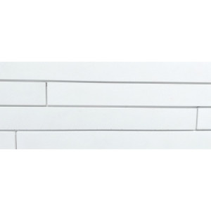 Moderne Fassadenplatten LONG GLATT (1m2) - Weiß Glatt