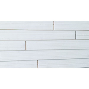 Moderne Fassadenplatten LONG NIVA (1m2) - Weiß