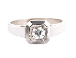 Platynowy pierścionek z diamentem ok. 0,30 ct