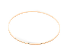 Sztywna bransoleta obręcz, typu bangle w żółtym złocie