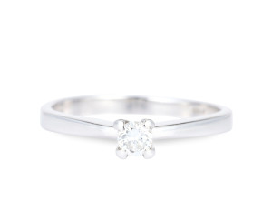 Pierścionek z diamentem o masie ok. 0,11 ct