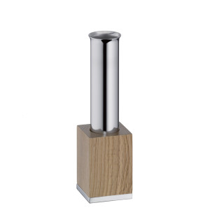 WMF Pure Exclusiv Cromargan mały wazon na kwiaty jasne drewno