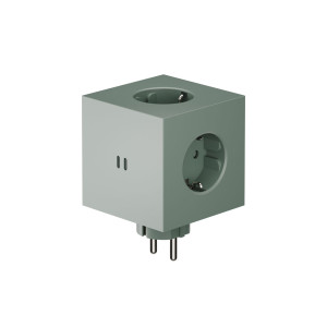 Avolt Rozszerzacz gniazd Square 2 z podwójnym USB-C o mocy 30 W - zielony
