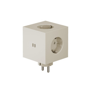 Avolt Rozszerzacz gniazd Square 2 z podwójnym USB-C o mocy 30 W - beżowy
