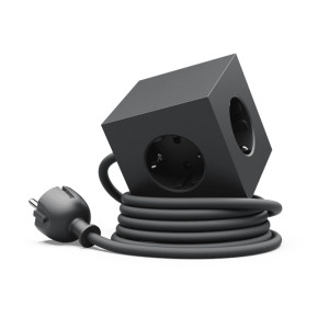 Avolt Listwa zasilająca Square 1 z podwójnym USB-C 30 W i magnetyczną podstawą 1,8 m - czarna