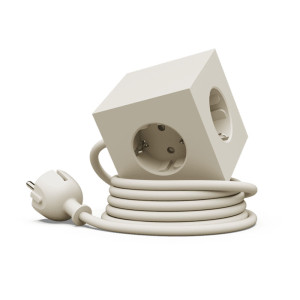 Avolt Listwa zasilająca Square 1 z podwójnym USB-C 30 W i magnetyczną podstawą 1,8 m - beżowa