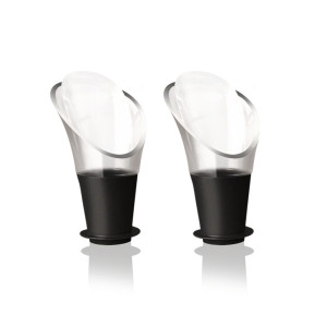 VacuVin serwer do wina Crystal Black 2 szt