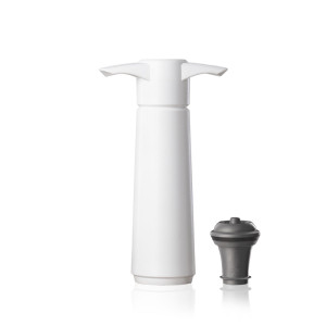 VacuVin zestaw do próżniowego zamykania wina Wine Saver Biały (1 pompka + 1 korek)