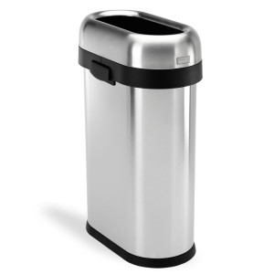 Simplehuman kosz na śmieci SLIM 50 l szczotkowana stal