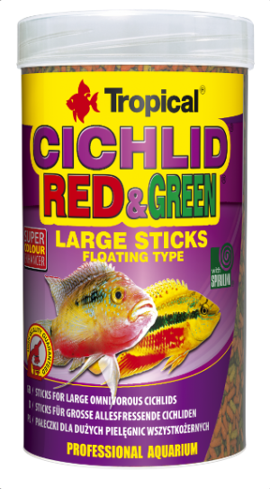 TROPICAL CICHLID RED&GREEN L. STICKS 1000ML 63736