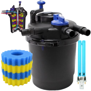 SunSun CPF-2500 Samoczyszczący FILTR Ciśnieniowy Do Oczka z Lampą UV Sterylizator na Glony UV-C 11W do 6000L