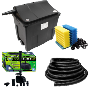 Zestaw Filtracyjny do Oczka Wodnego Stawu do 8000l Filtr Kanistrowy CBF-200 + Pompa Aqua Nova NP-2000 + 4m WĄŻ