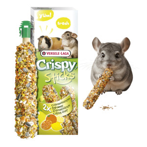 Versele-Laga Crispy Sticks Guinea Pigs-Chinchillas Citrus Fruit 110g 2 Kolby Cytrusowe dla Kawii Domowych i Szynszyli