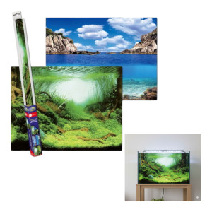 Aqua Nova Tło Dwustronne Do Akwarium Fototapeta Plants / Ocean L 100x50cm