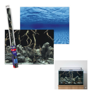 Aqua Nova Tło Dwustronne Do Akwarium Fototapeta Roots / Water S 60x30cm