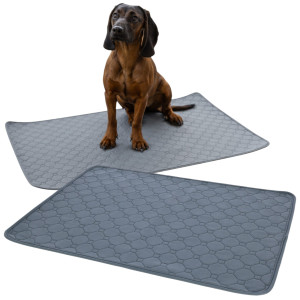 Kerbl Mata Podkład Dry Bed Wielorazowego Użytku dla Psów Starszych i do Nauki Sikania Szara 90x60cm