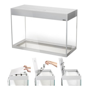 AQUAEL GLOSSY ST 150 Safe Tank Biały 150x50x63 Day&Night 400L Zestaw Akwarium