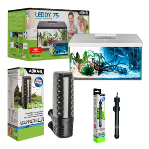 Zestaw Akwarium AQUAEL Leddy Set 75 DAY&NIGHT 75x35x40 105L Biały