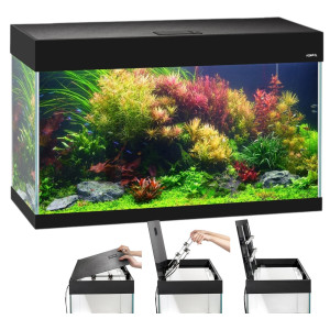 AQUAEL OPTI SET 125L 81x36x51 zestaw akwarium LED CZARNY 2.0