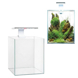 AQUAEL SHRIMP SET Akwarium 30 BIAŁY DAY&NIGHT 29x29x35 30l
