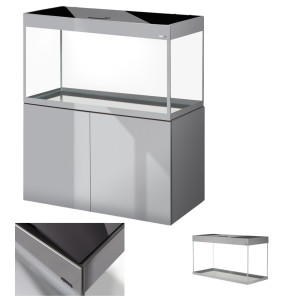 AQUAEL GLOSSY ST 405L 150x50x63 Zestaw z SZAFKĄ ZD Szary Day&Night