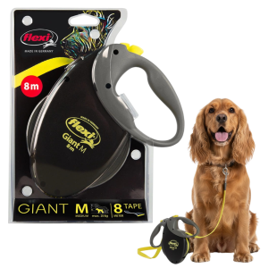 FLEXI Smycz automatyczna GIANT NEON Taśma M do 25kg 8m