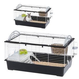 FERPLAST CASITA 100 Czarna Duża Klatka Dla Królika, Świnki, Gryzoni 96cm