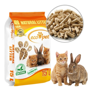 Naturalny Żwirek Drewniany Dla Kota i Królika Eco-Pet 15L