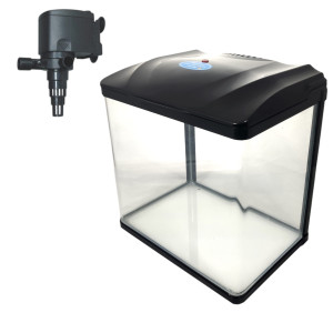 Akwarium HR-300 14L z filtrem i Lampą LED Czarne