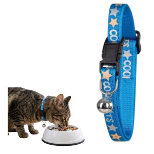 Kerbl Bezpieczna Regulowana Obroża Dla Kota Cool Cats z Dzwoneczkiem 10MM Niebieska