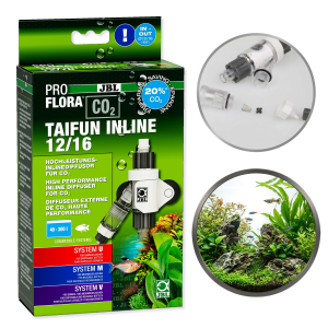 JBL PROFLORA CO2 TAIFUN INLINE Dyfuzor CO2 do Zabudowy na Wężu Filtra 12/16mm