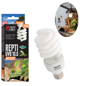 Repti PLANET Repti UVB 10.0 26W Żarówka Kompaktowa UVB Do Terrarium