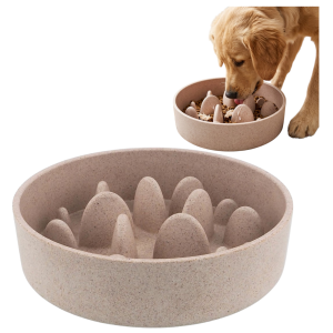 Miska Silikonowa Mata Dla Psa Anti-Chew Ecostyle Beżowa 17CM 750ML Spowalniająca Jedzenie Antypoślizgowe Nóżki