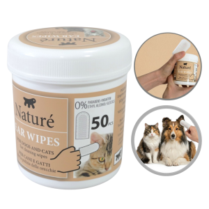 Czyściki Na Palec do Mycia Uszu Psa Kota Nature Ears Wipes 50szt Słoik
