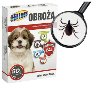 Hilton Obroża Przeciw Pchłom i Kleszczom Dla Psa 50cm 90 Dni Ochrony