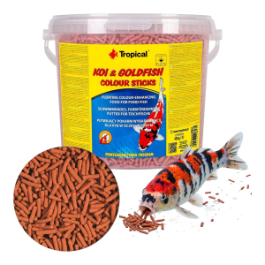 Tropical KOI&GOLDFISH COLOUR STICKS 5l/430g - pokarm dla ryb hodowanych w oczku wodnym
