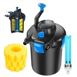SunSun CPF-1500 Samoczyszczący FILTR Ciśnieniowy Do Oczka z Lampą UV Sterylizator na Glony UV-C 9W do 4000L