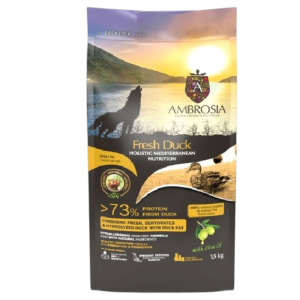 AMBROSIA Mediterranean Sensitive Świeża Kaczka 1,5kg Karma Dla Psa