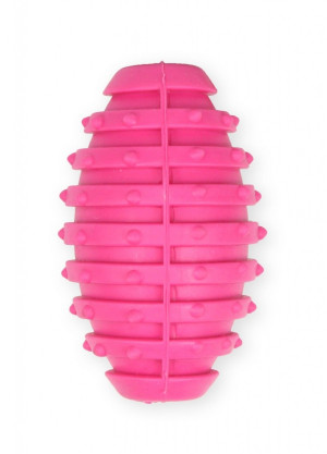 PET NOVA Piłka rugby z dzwonkiem o aromacie mięty 10cm - różowa