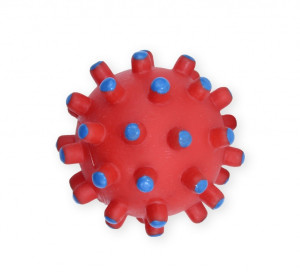 PET NOVA Piłka jeż z wypustkami 11cm - czerwona