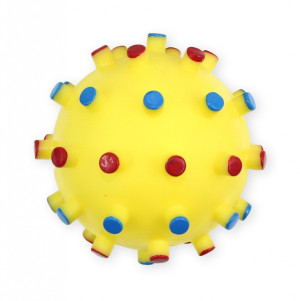 PET NOVA Piłka jeż z wypustkami 12cm - żółta
